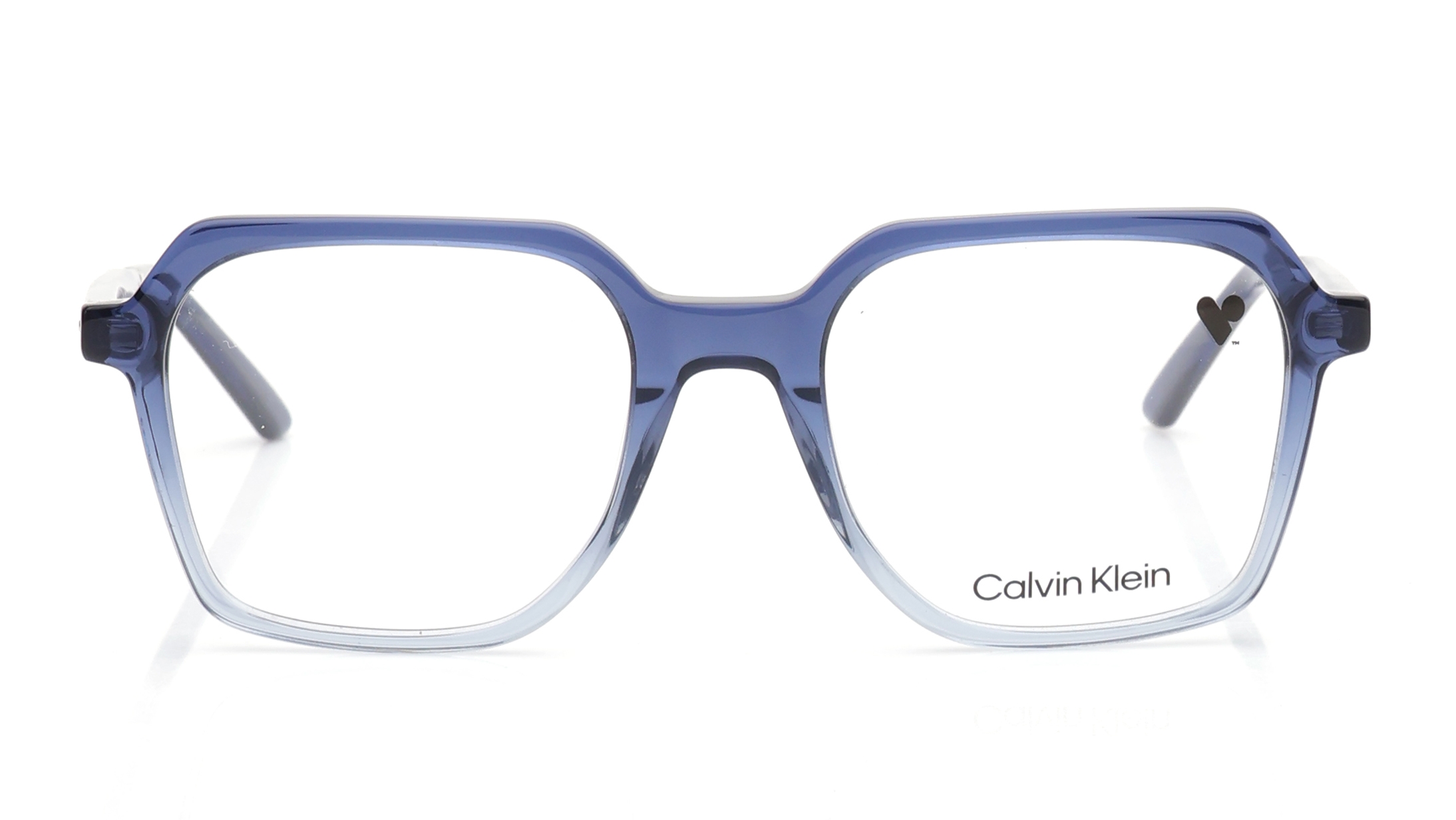 Image 1 of Blue Square Eyeglasses for Men from Calvin Klein Available at Titan Eye+