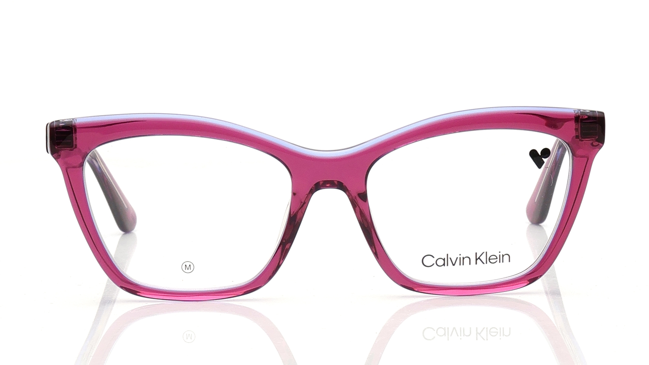 Image 1 of Pink CatEye Eyeglasses for Women from Calvin Klein Available at Titan Eye+