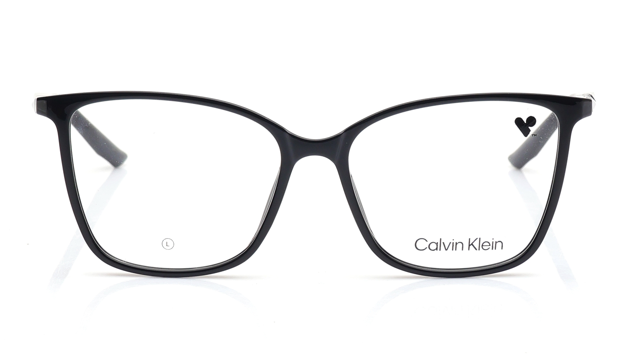 Image 1 of Black CatEye Eyeglasses for Women from Calvin Klein Available at Titan Eye+