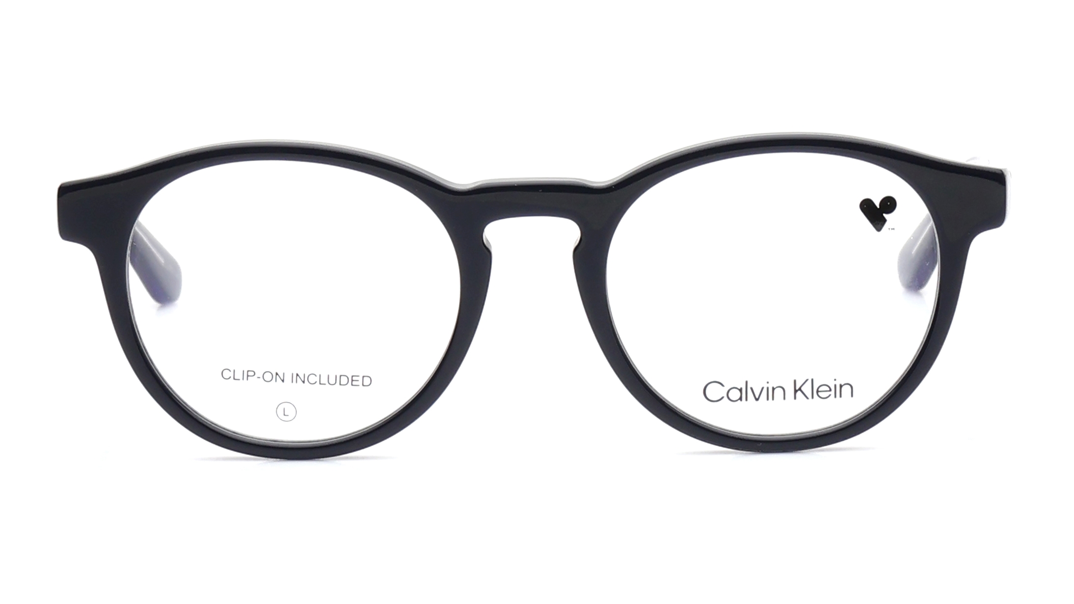 Image 1 of Black Oval Eyeglasses for Men and Women from Calvin Klein Available at Titan Eye+