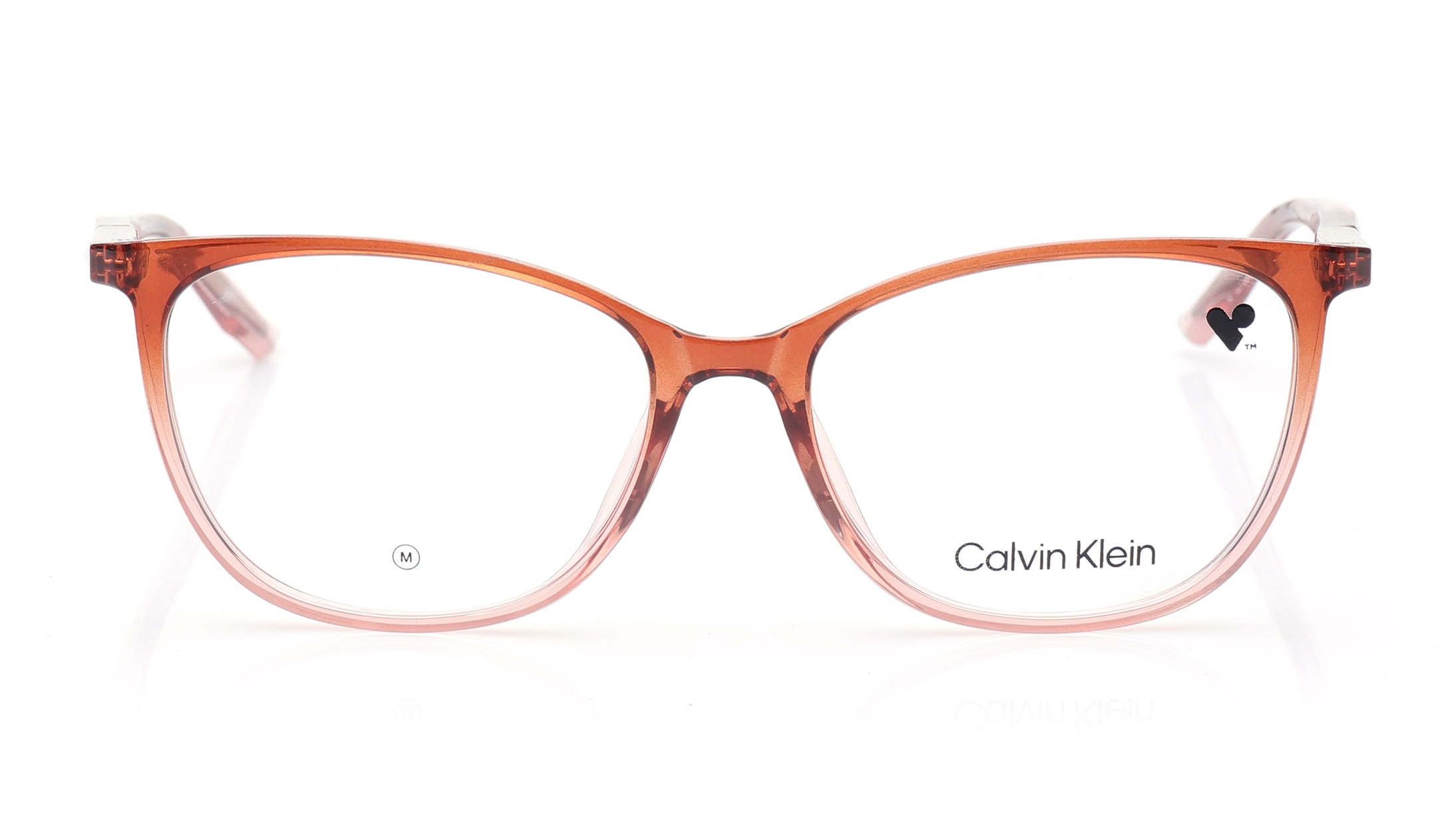 Image 1 of Brown Oval Eyeglasses for Women from Calvin Klein Available at Titan Eye+