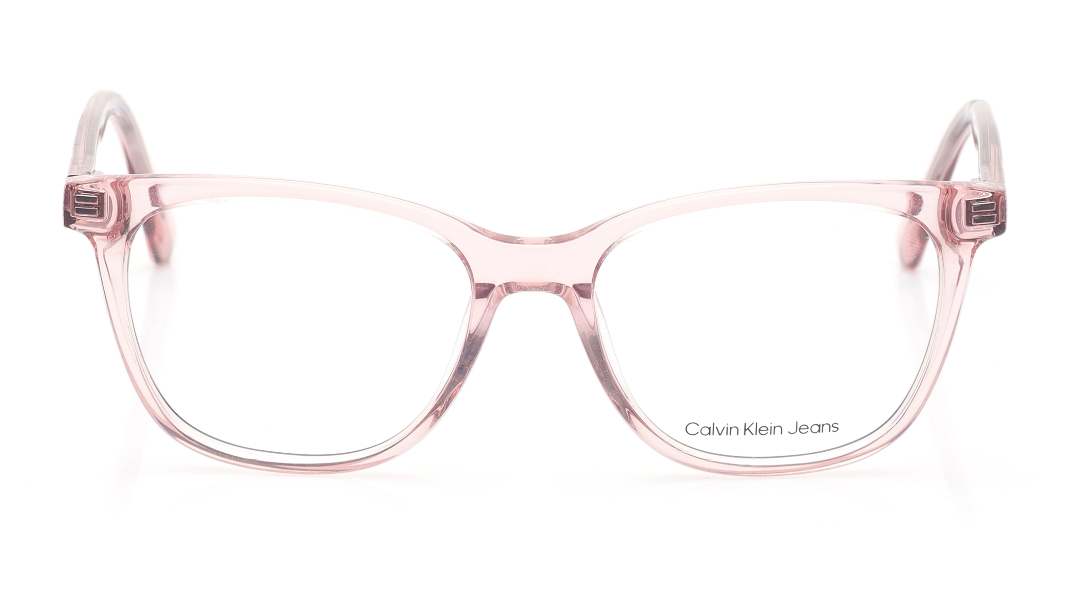 Image 1 of Pink Oval Eyeglasses for Women from Calvin Klein Available at Titan Eye+