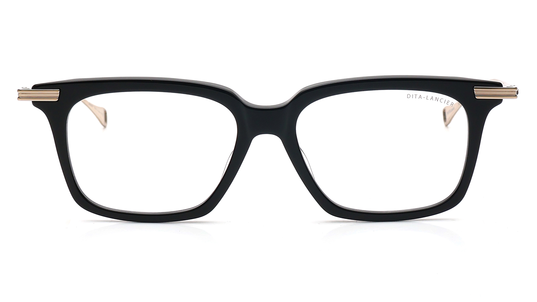 Image 1 of Black Square Eyeglasses for Men from Calvin Klein Available at Titan Eye+
