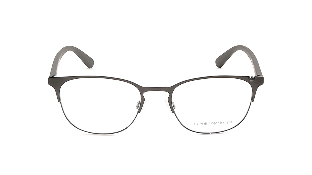 Image 1 of Black Oval Eyeglasses for Men from Emporio Armani Available at Titan Eye+