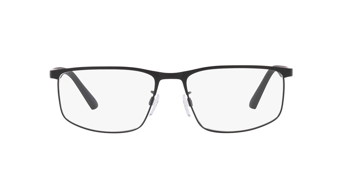 Image 1 of Black Square Eyeglasses for Men from Emporio Armani Available at Titan Eye+