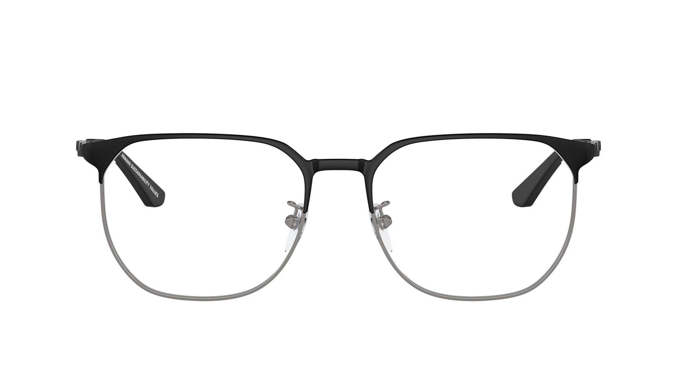 Image 1 of Black Phantos Eyeglasses for Men from Emporio Armani Available at Titan Eye+