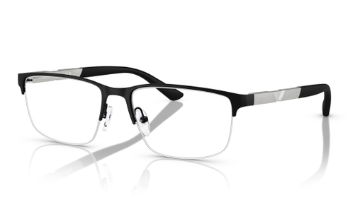 Image 2 of Black Rectangle Eyeglasses for Men from Emporio Armani Available at Titan Eye+