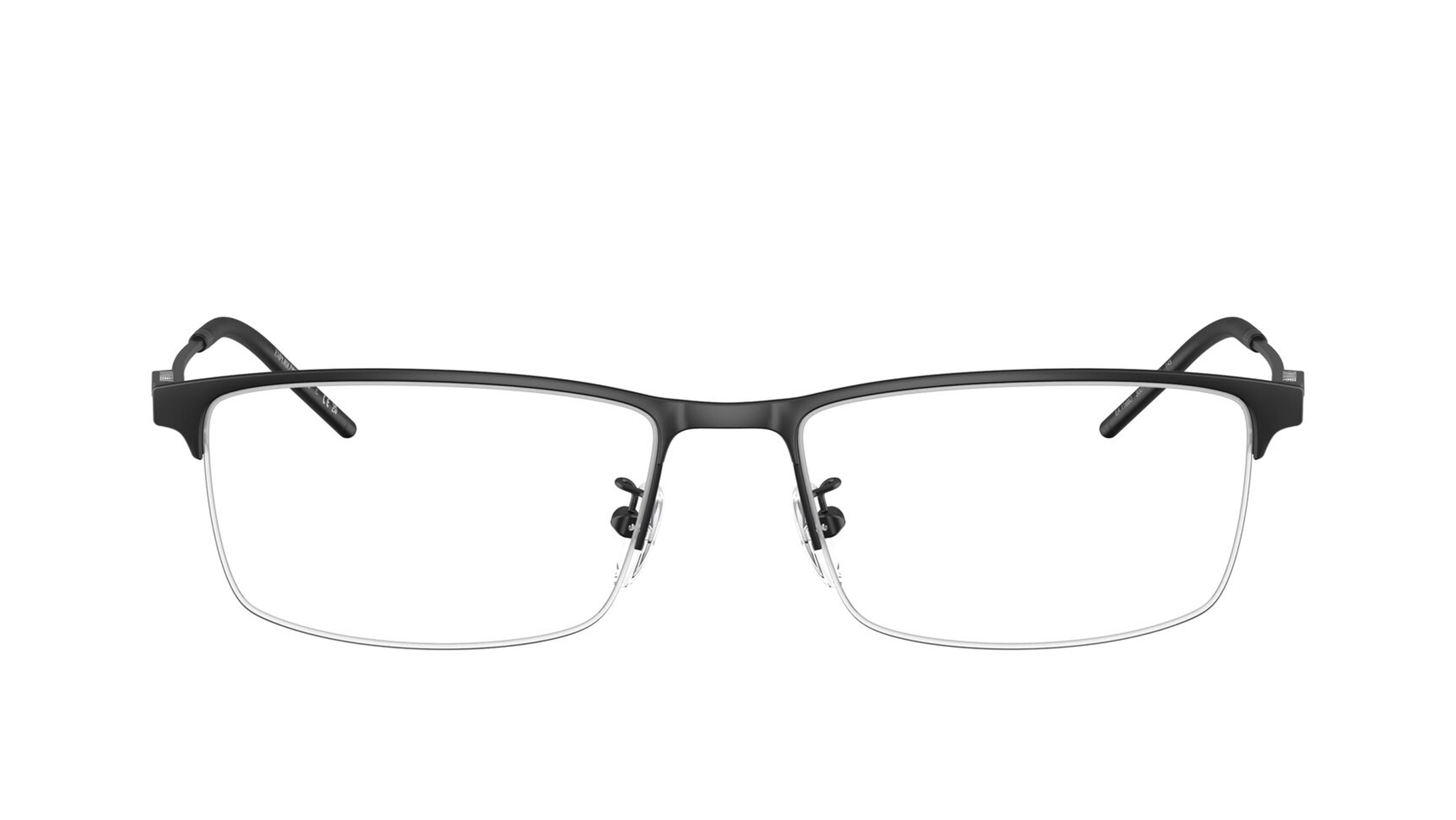Image 1 of Black Rectangle Eyeglasses for Men from Emporio Armani Available at Titan Eye+