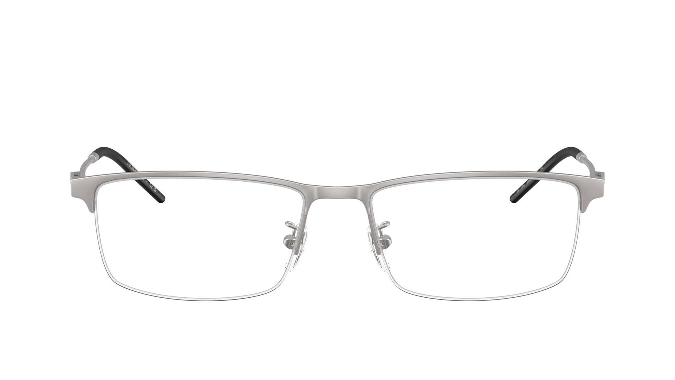Image 1 of Silver Rectangle Eyeglasses for Men from Emporio Armani Available at Titan Eye+