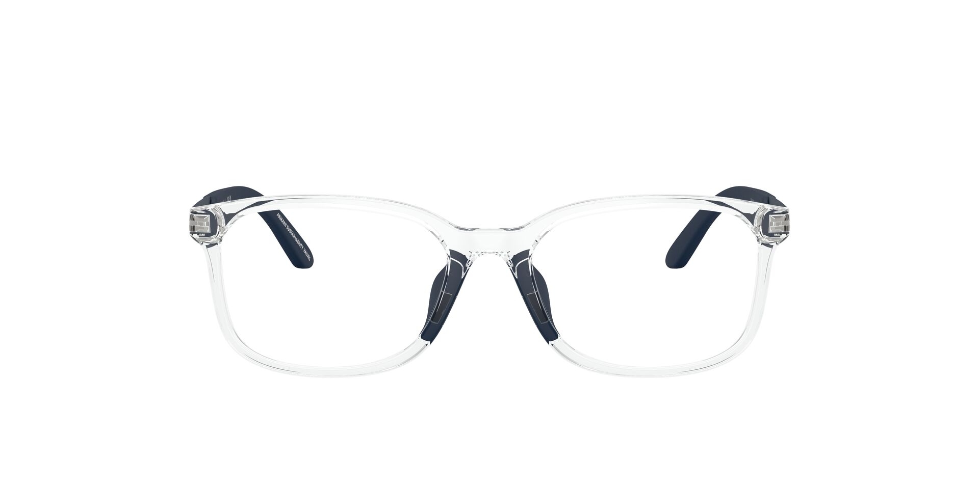 Image 1 of Transparent Pillow Eyeglasses for Men from Emporio Armani Available at Titan Eye+