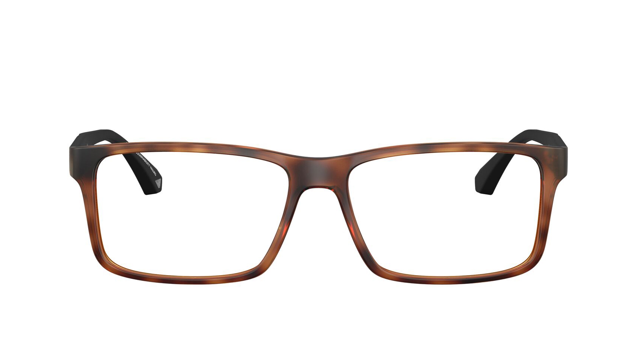 Image 1 of Brown Rectangle Eyeglasses for Men from Emporio Armani Available at Titan Eye+