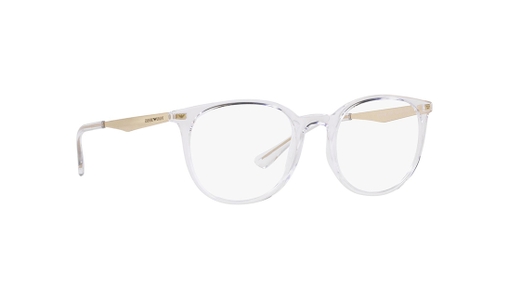 Image 2 of White Round Eyeglasses for Women from Emporio Armani Available at Titan Eye+