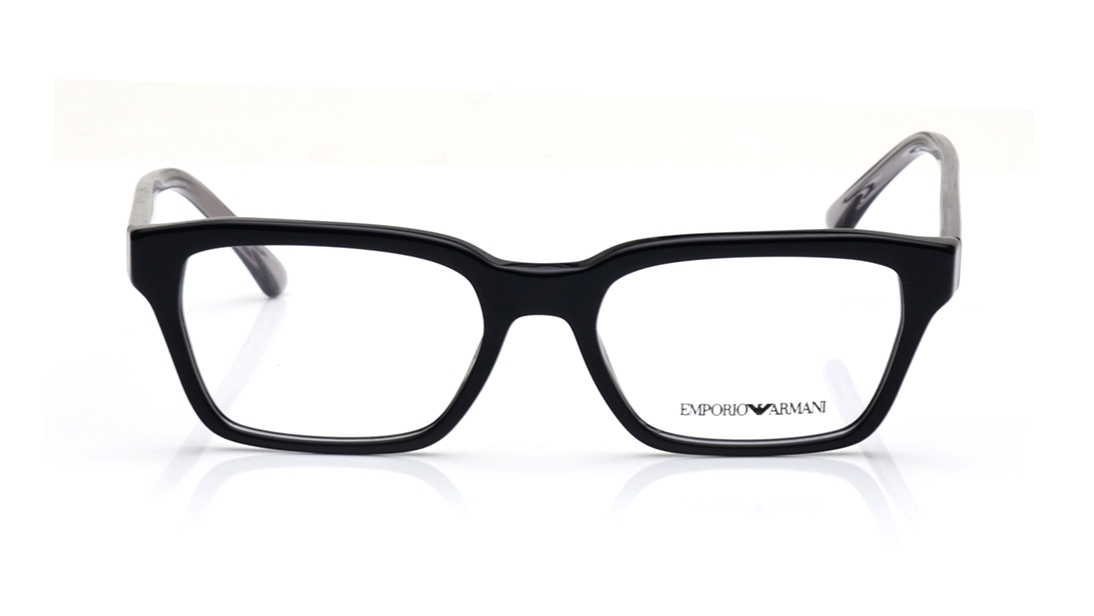 Image 1 of Black Rectangle Eyeglasses for Women from Emporio Armani Available at Titan Eye+
