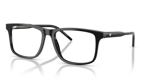 Image 2 of Black Square Eyeglasses for Men from Emporio Armani Available at Titan Eye+