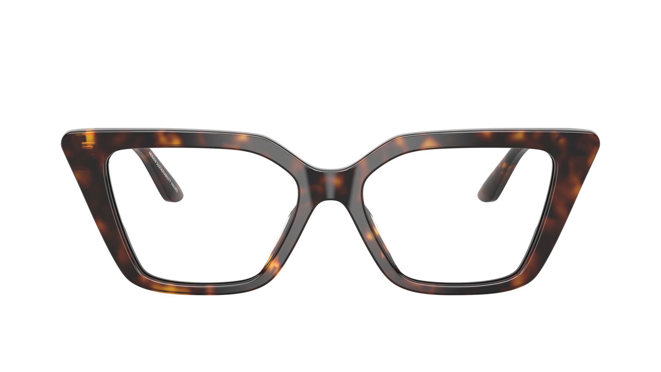 Image 1 of Havana CatEye Eyeglasses for Women from Emporio Armani Available at Titan Eye+