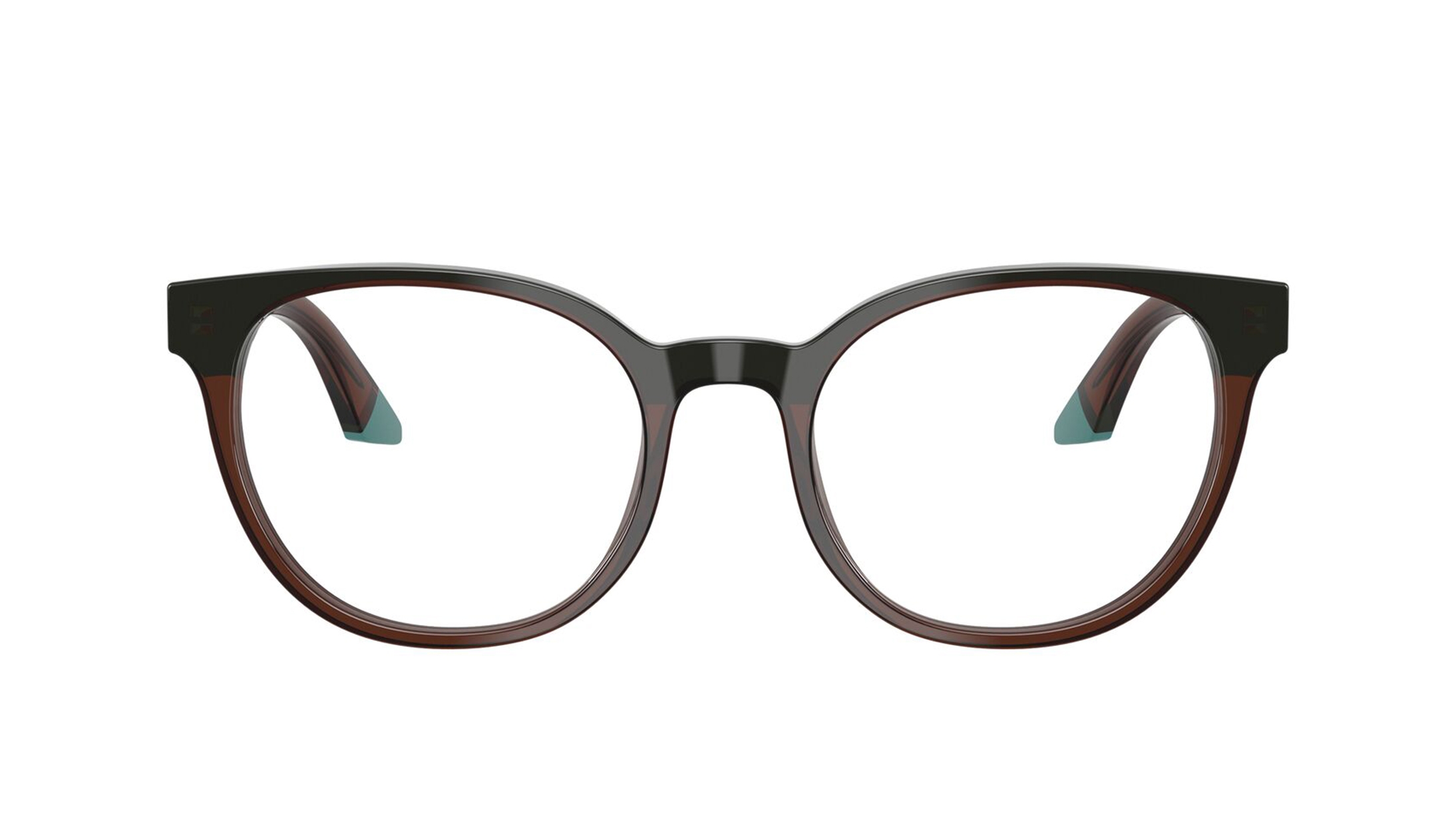 Image 1 of Brown Round Eyeglasses for Women from Emporio Armani Available at Titan Eye+