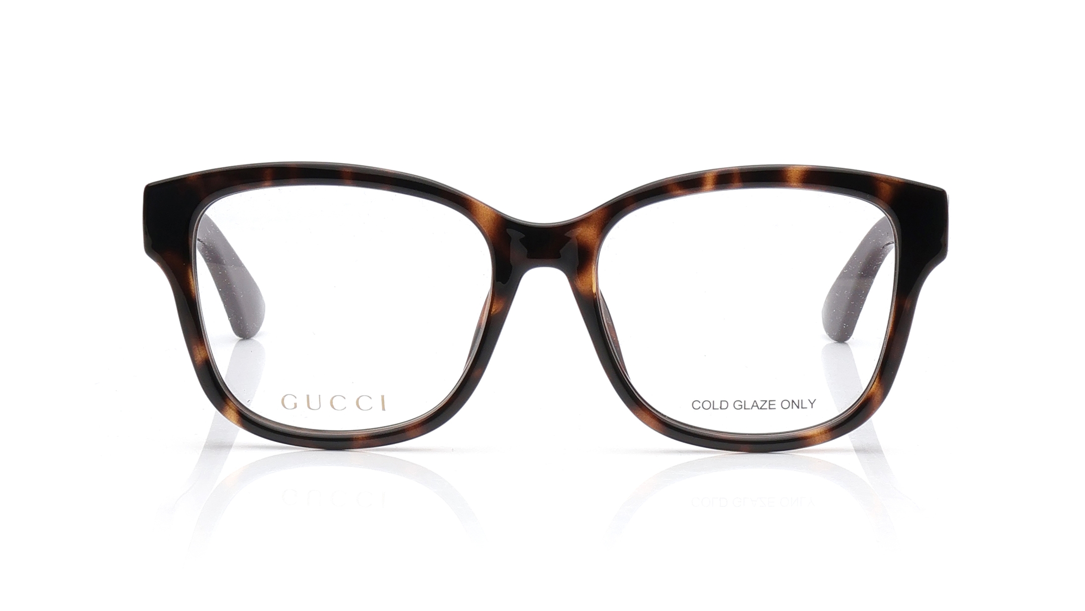 Image 1 of Havana Rectangle Eyeglasses for Women from Gucci Available at Titan Eye+