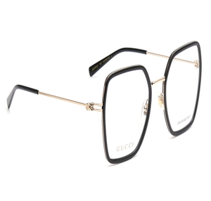 Image 2 of Black Geometric Eyeglasses for Women from Gucci Available at Titan Eye+