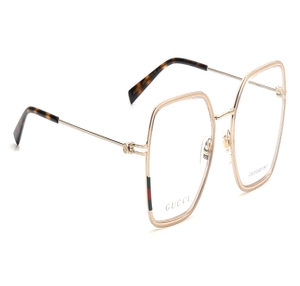 Image 2 of Gold Geometric Eyeglasses for Women from Gucci Available at Titan Eye+