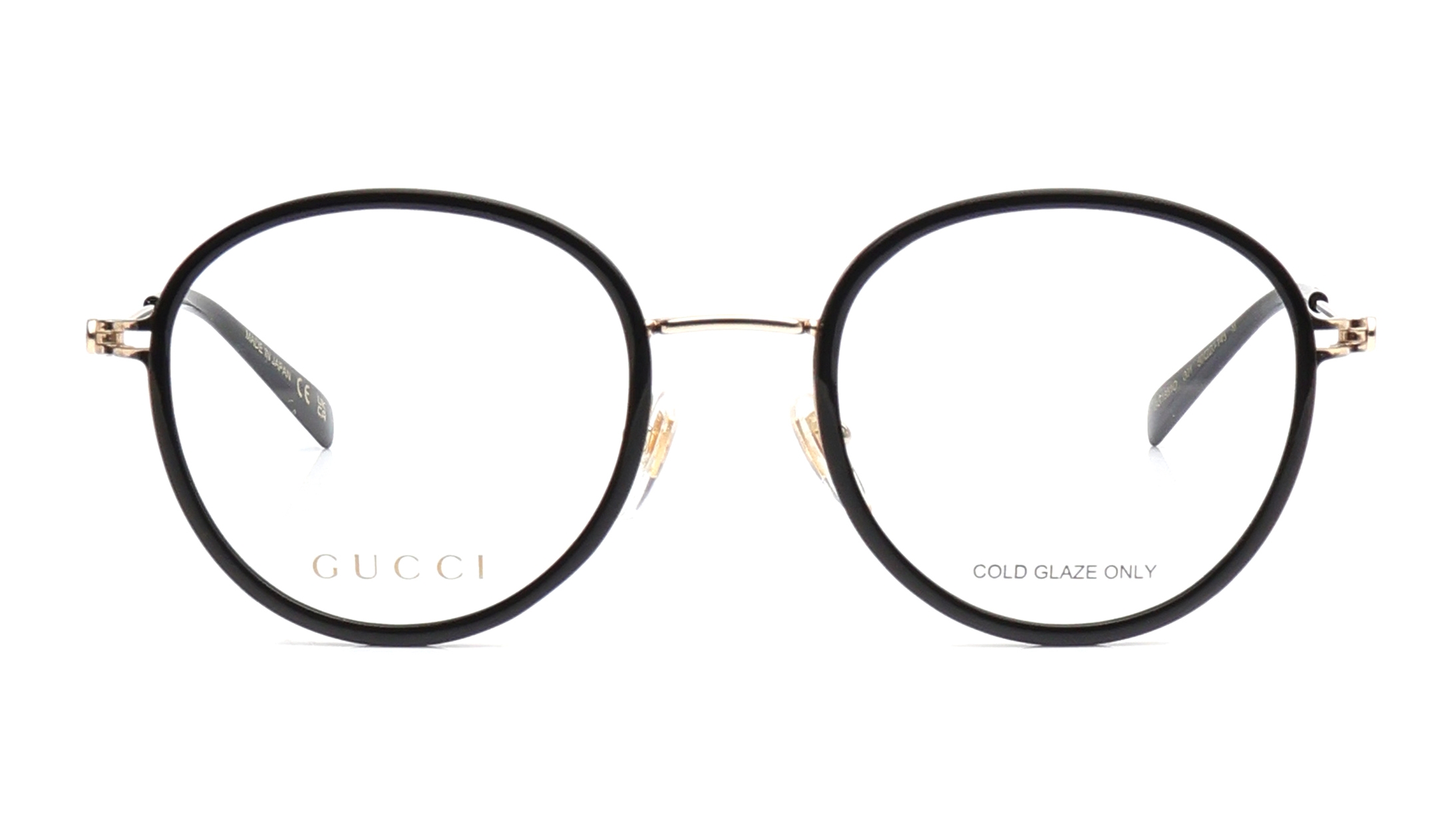 Image 1 of Black Round Eyeglasses for Women from Gucci Available at Titan Eye+