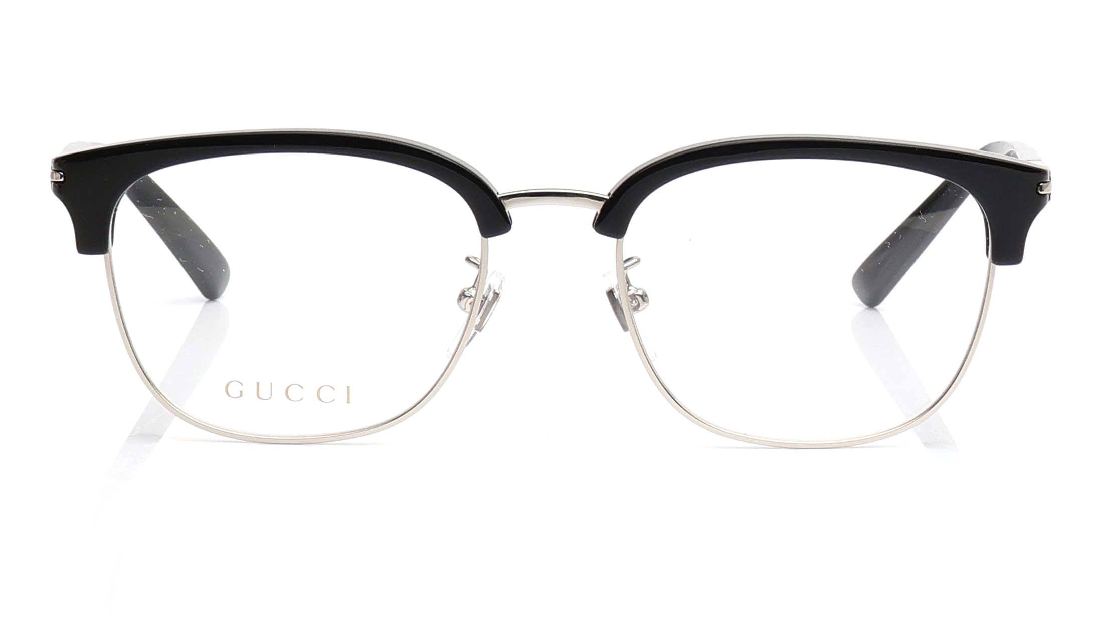 Image 1 of Black Clubmaster Eyeglasses for Men from Gucci Available at Titan Eye+