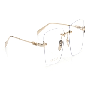 Image 2 of Gold Rectangle Eyeglasses for Women from Gucci Available at Titan Eye+