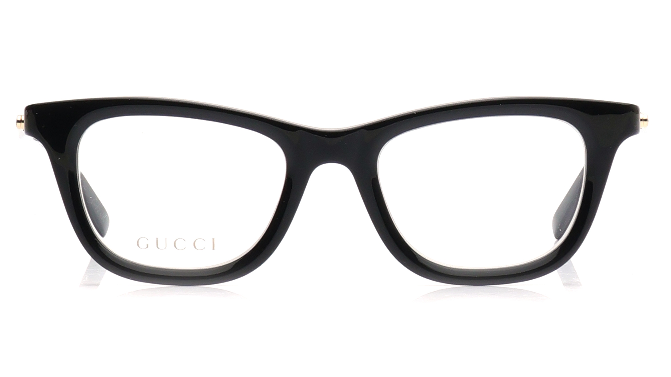 Image 1 of Black CatEye Eyeglasses for Women from Gucci Available at Titan Eye+