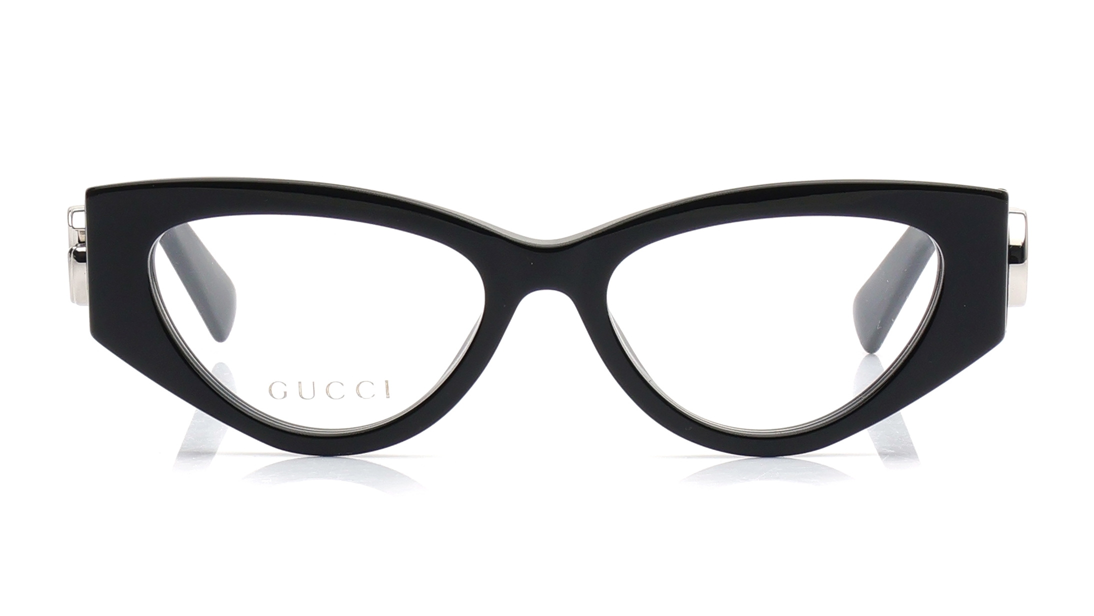Image 1 of Black CatEye Eyeglasses for Women from Gucci Available at Titan Eye+