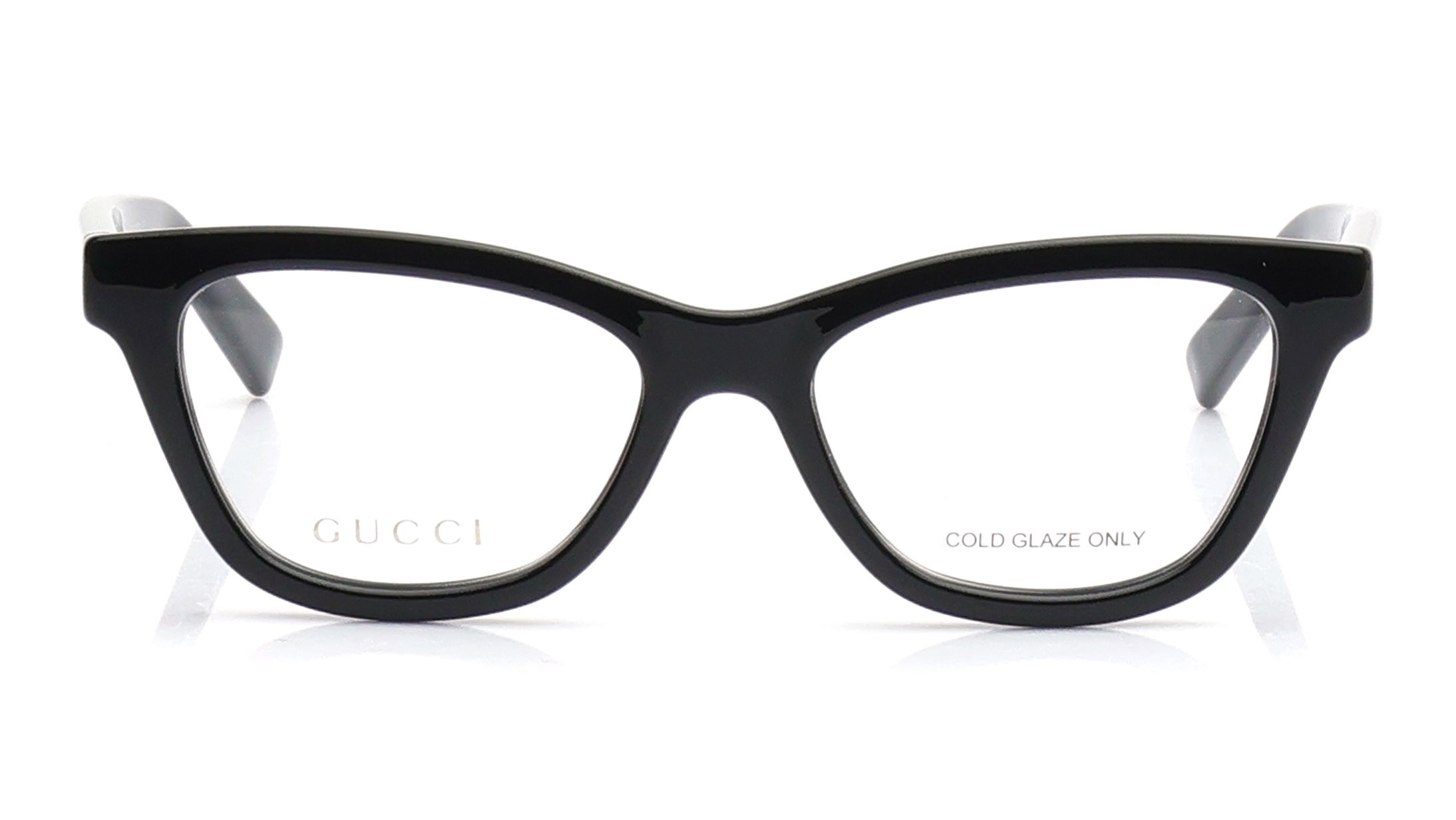 Image 1 of Black CatEye Eyeglasses for Women from Gucci Available at Titan Eye+