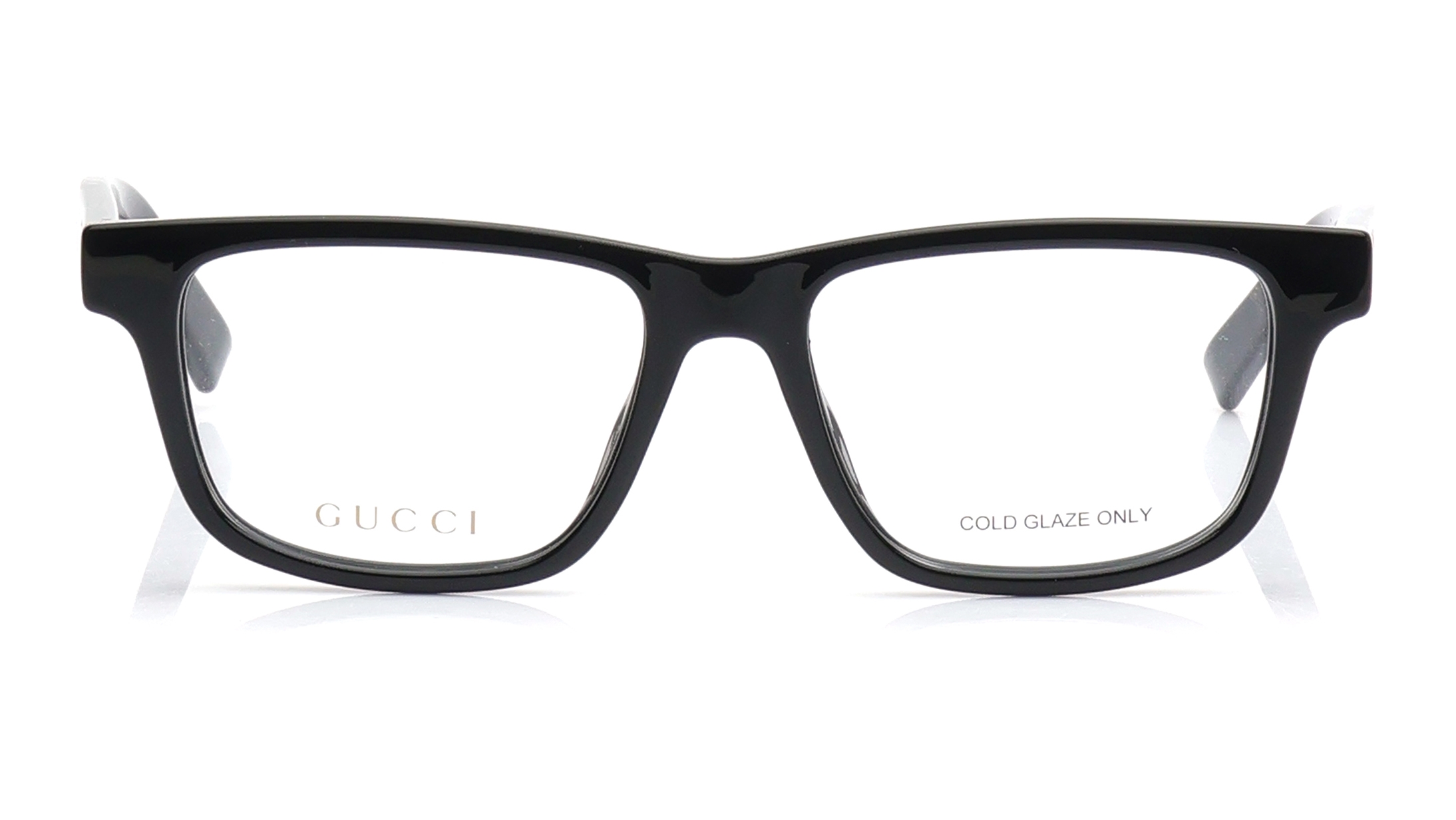 Image 1 of Black Rectangle Eyeglasses for Men from Gucci Available at Titan Eye+