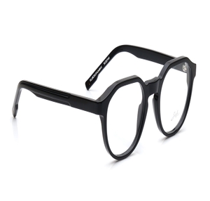 Image 2 of Black Geometric Eyeglasses for Men and Women from Zefr Available at Titan Eye+