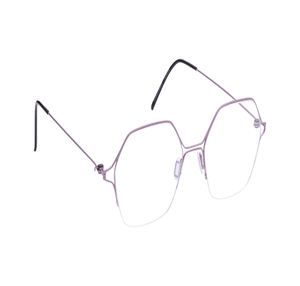 Image 2 of Purple Geometric Eyeglasses for Men and Women from Zefr Available at Titan Eye+