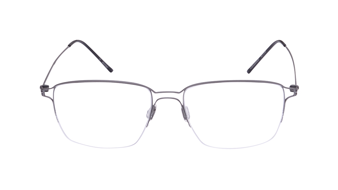 Image 1 of Silver Rectangle Eyeglasses for Men and Women from Zefr Available at Titan Eye+
