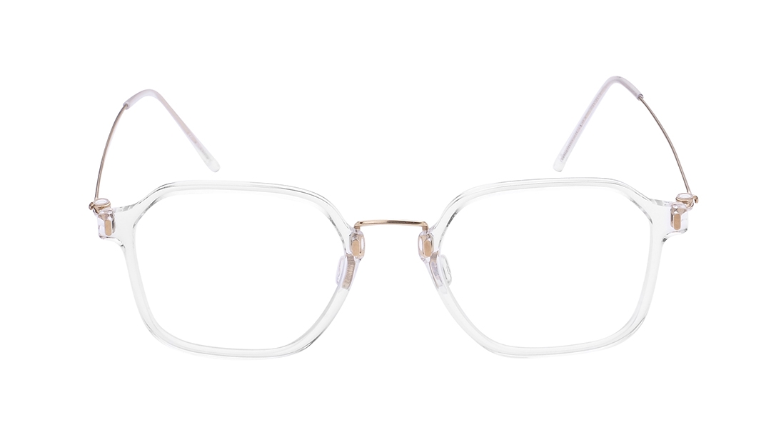 Image 1 of White Geometric Eyeglasses for Women from Zefr Available at Titan Eye+