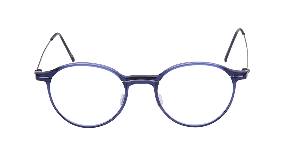 Image 1 of Dark Blue Round Eyeglasses for Men and Women from Zefr Available at Titan Eye+