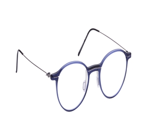 Image 2 of Dark Blue Round Eyeglasses for Men and Women from Zefr Available at Titan Eye+