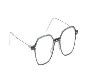 Image 2 of Green Geometric Eyeglasses for Women from Zefr Available at Titan Eye+