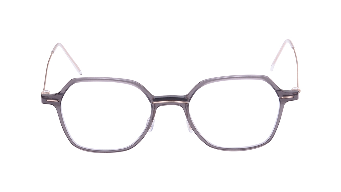 Image 1 of Grey Geometric Eyeglasses for Women from Zefr Available at Titan Eye+