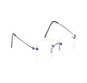 Image 2 of Blue Rectangle Eyeglasses for Men and Women from Zefr Available at Titan Eye+