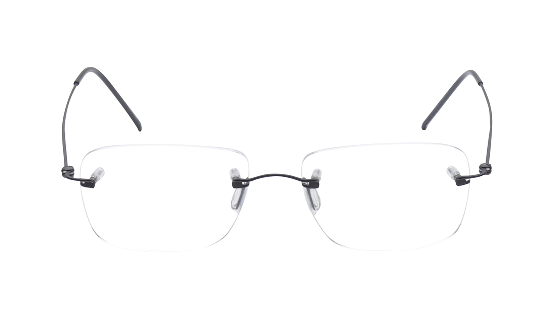 Image 1 of Black Rectangle Eyeglasses for Men and Women from Zefr Available at Titan Eye+