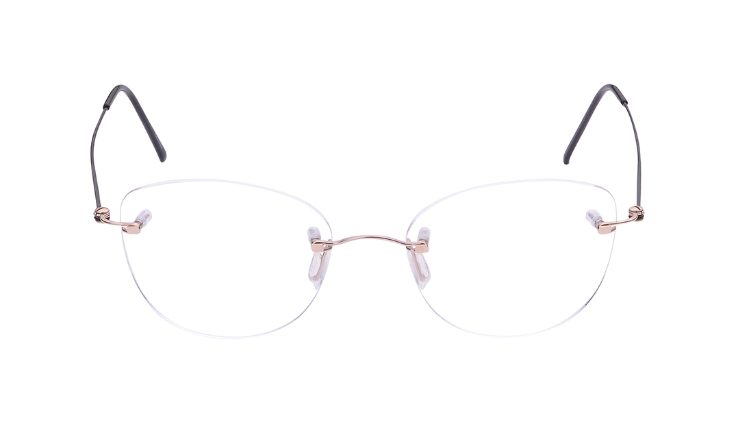 Image 1 of Black Oval Eyeglasses for Women from Zefr Available at Titan Eye+