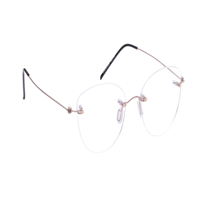 Image 2 of Rose Gold Oval Eyeglasses for Women from Zefr Available at Titan Eye+