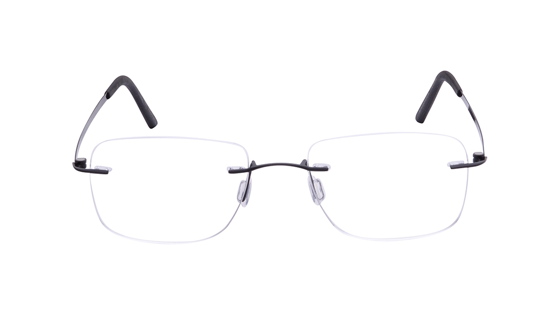 Image 1 of Black Rectangle Eyeglasses for Men and Women from Zefr Available at Titan Eye+