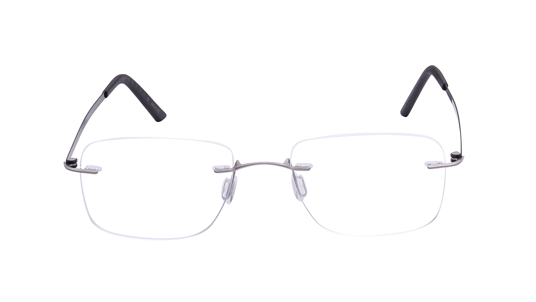 Image 1 of Black Rectangle Eyeglasses for Men and Women from Zefr Available at Titan Eye+