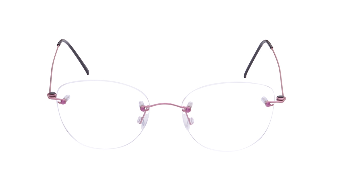 Image 1 of Pink Oval Eyeglasses for Women from Zefr Available at Titan Eye+