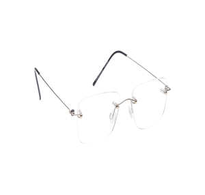 Image 2 of Gold Rectangle Eyeglasses for Men and Women from Zefr Available at Titan Eye+