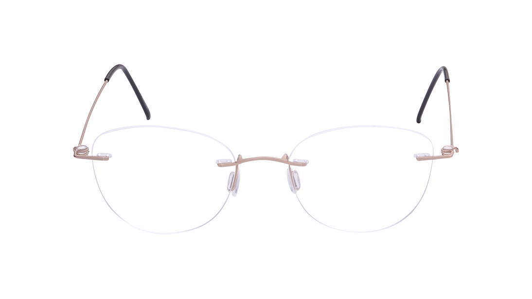 Image 1 of Rose Gold Oval Eyeglasses for Women from Zefr Available at Titan Eye+