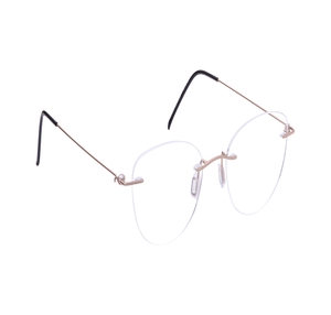 Image 2 of Rose Gold Oval Eyeglasses for Women from Zefr Available at Titan Eye+