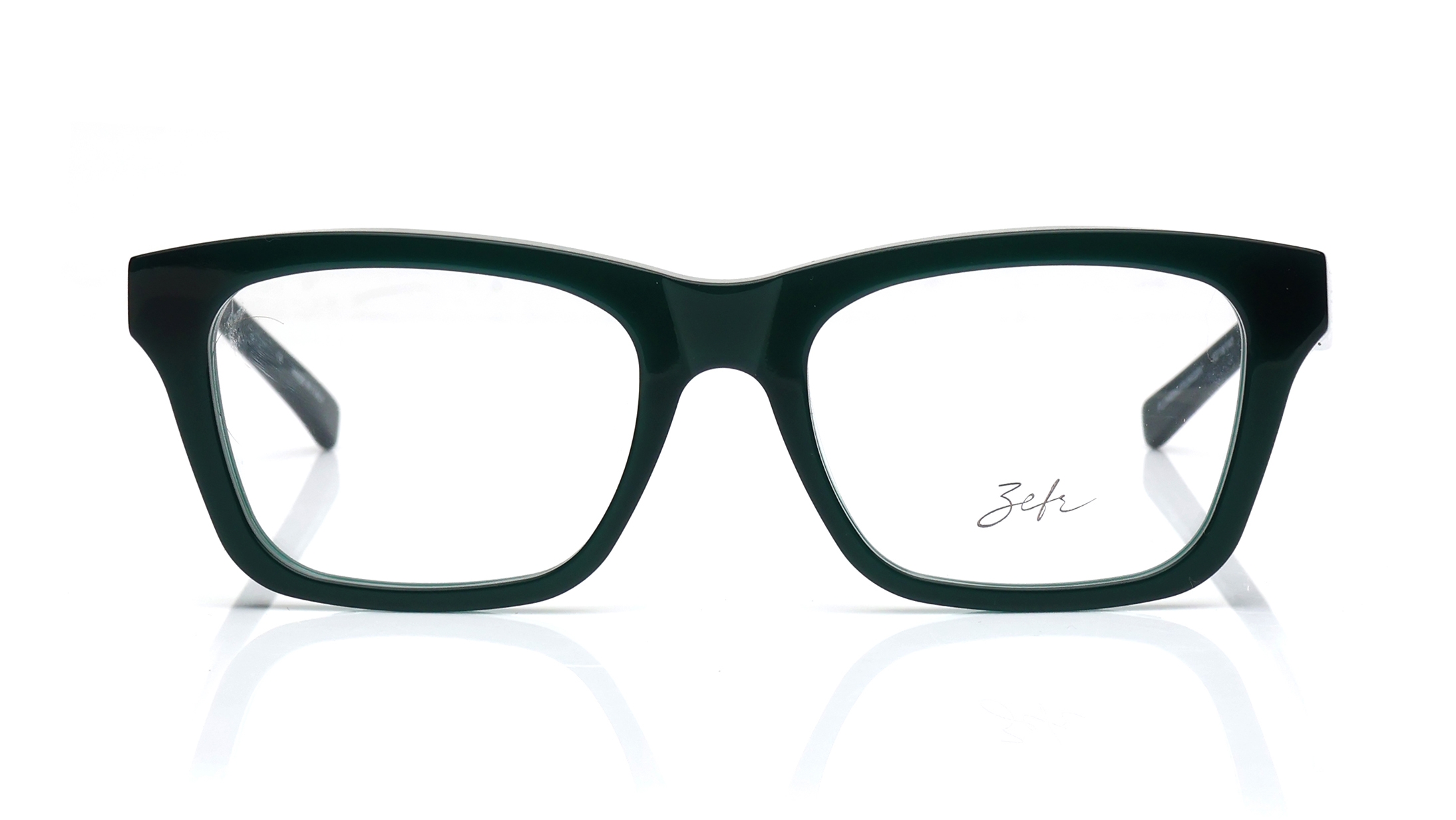 Image 1 of Green Rectangle Eyeglasses for Men and Women from Zefr Available at Titan Eye+