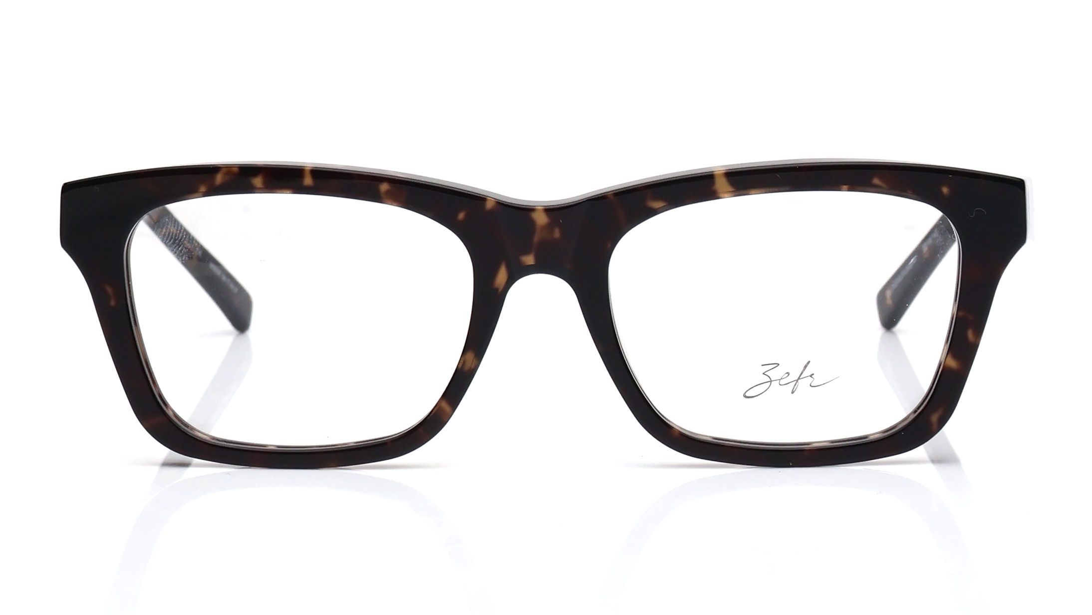 Image 1 of Havana Rectangle Eyeglasses for Men and Women from Zefr Available at Titan Eye+